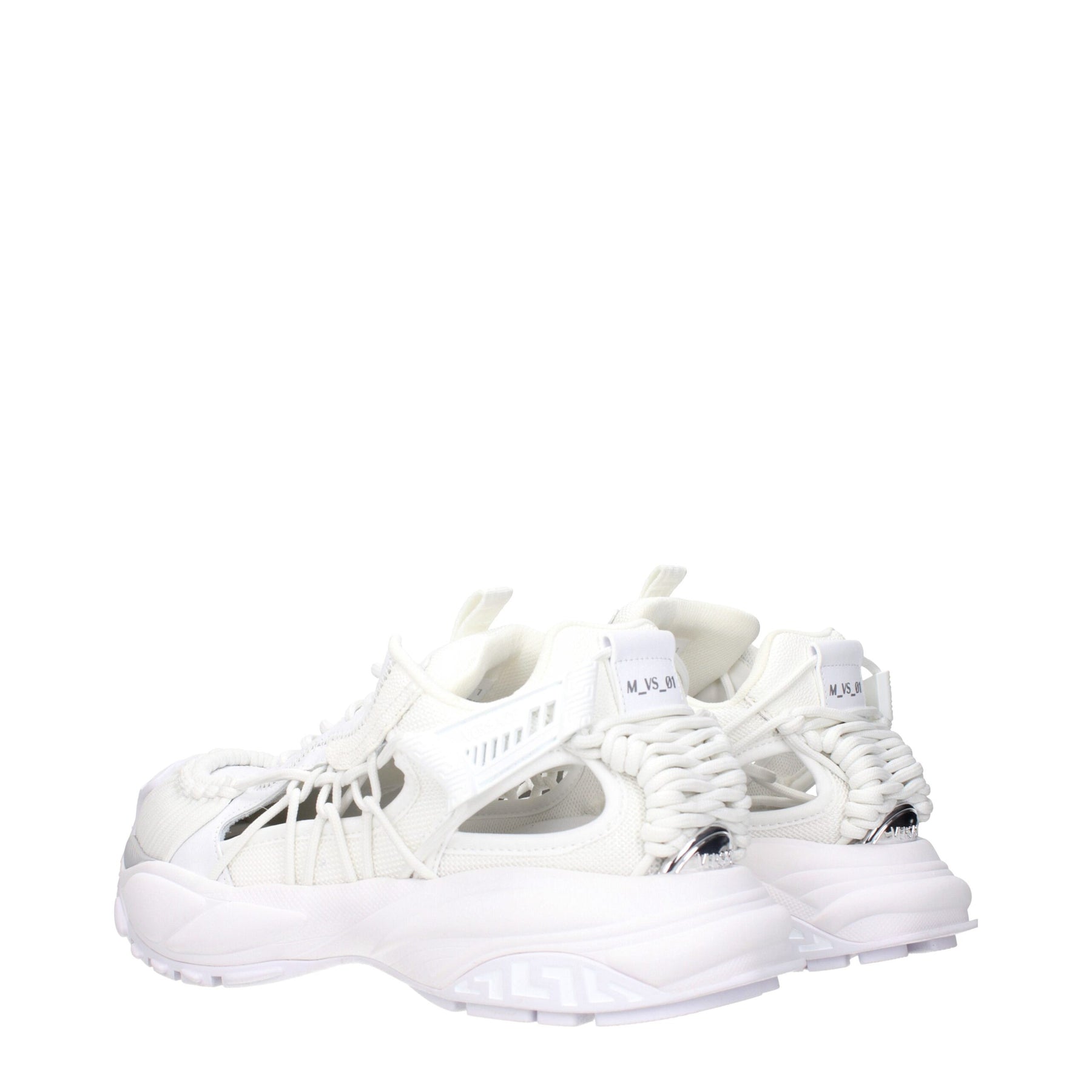 Versace White Leather Athletic Sneakers | Regal Royce