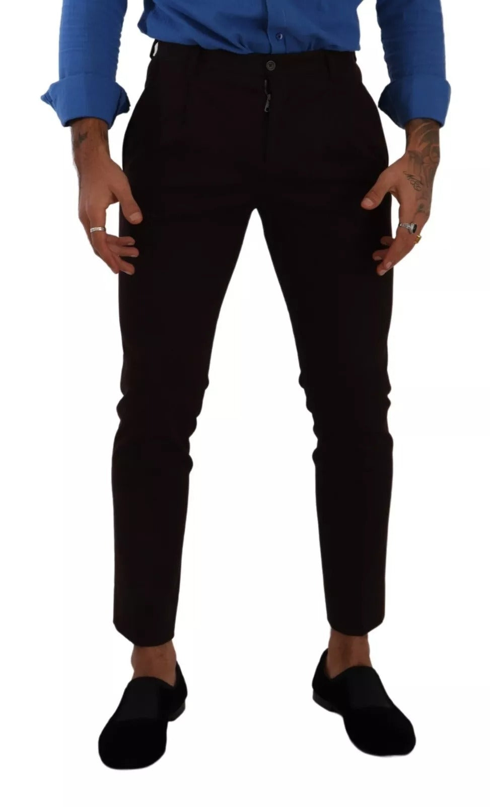 Dolce & Gabbana Bordeaux Cotton Stretch Skinny Trouser | Regal Royce