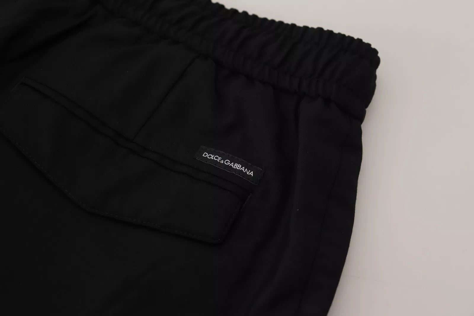 Dolce & Gabbana Black Jogger Wool Jogging Trouser | Regal Royce