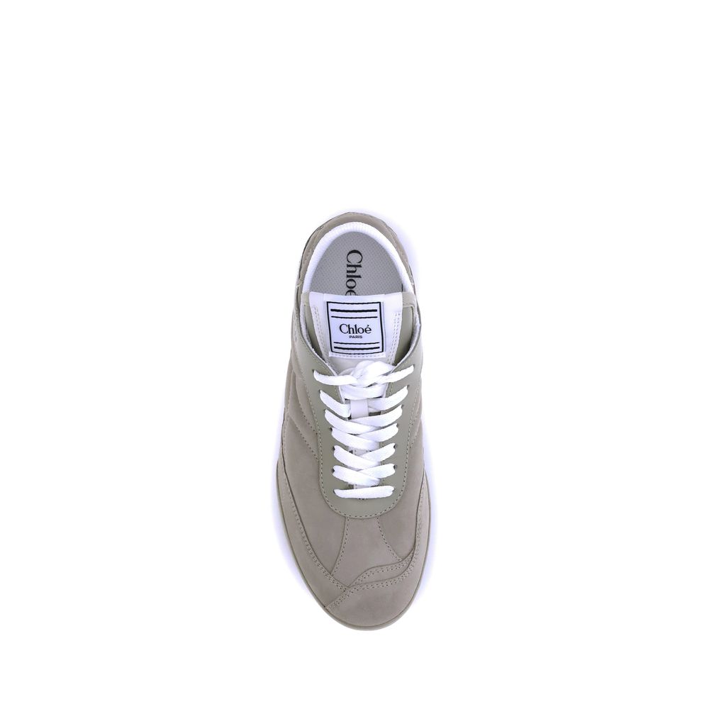 Chloé Beige Calf Leather Bos Taurus Low Top Sneakers | Regal Royce