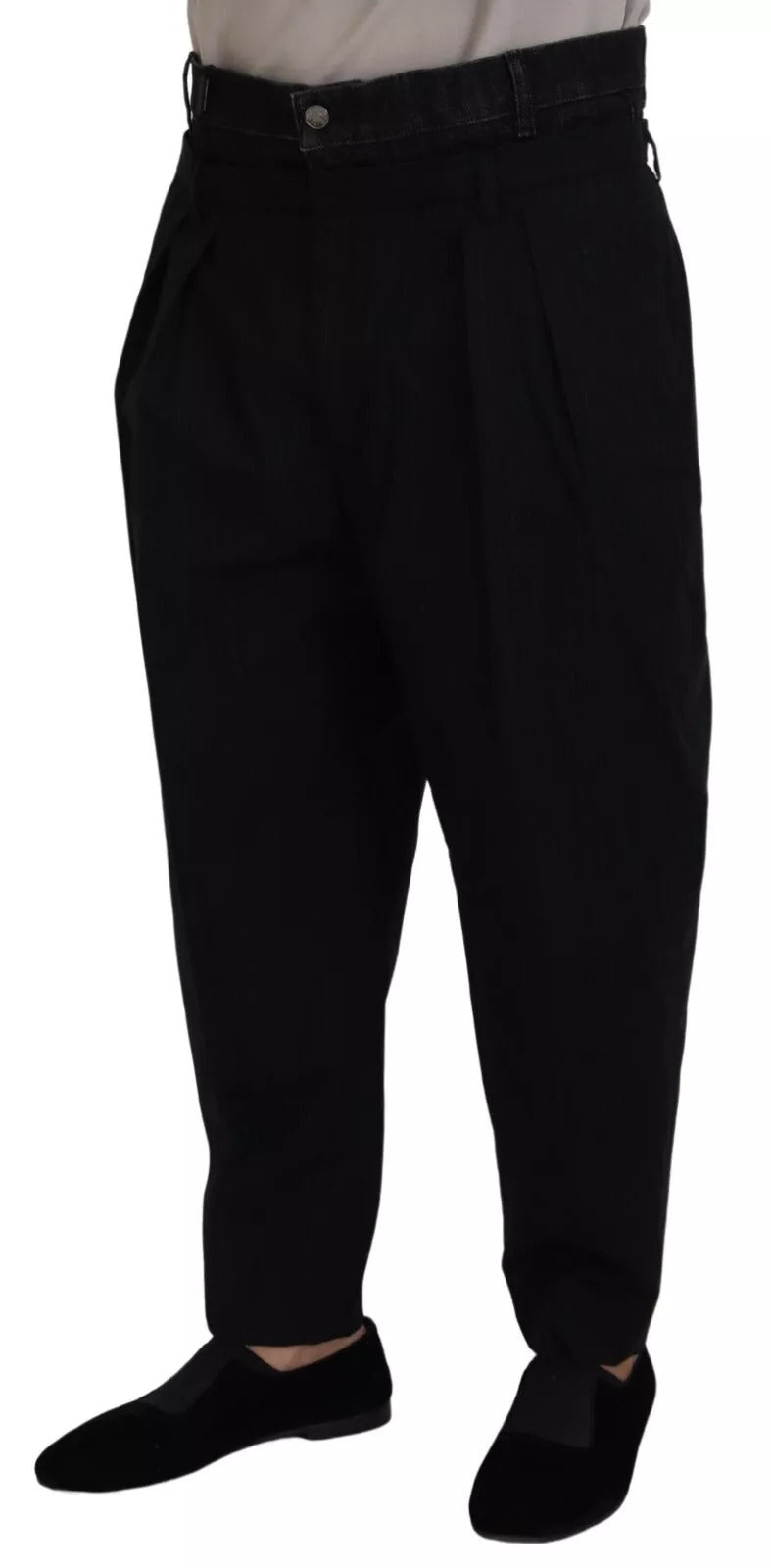 Dolce & Gabbana Black CottonStretch Loose DenimTrouser Jeans | Regal Royce