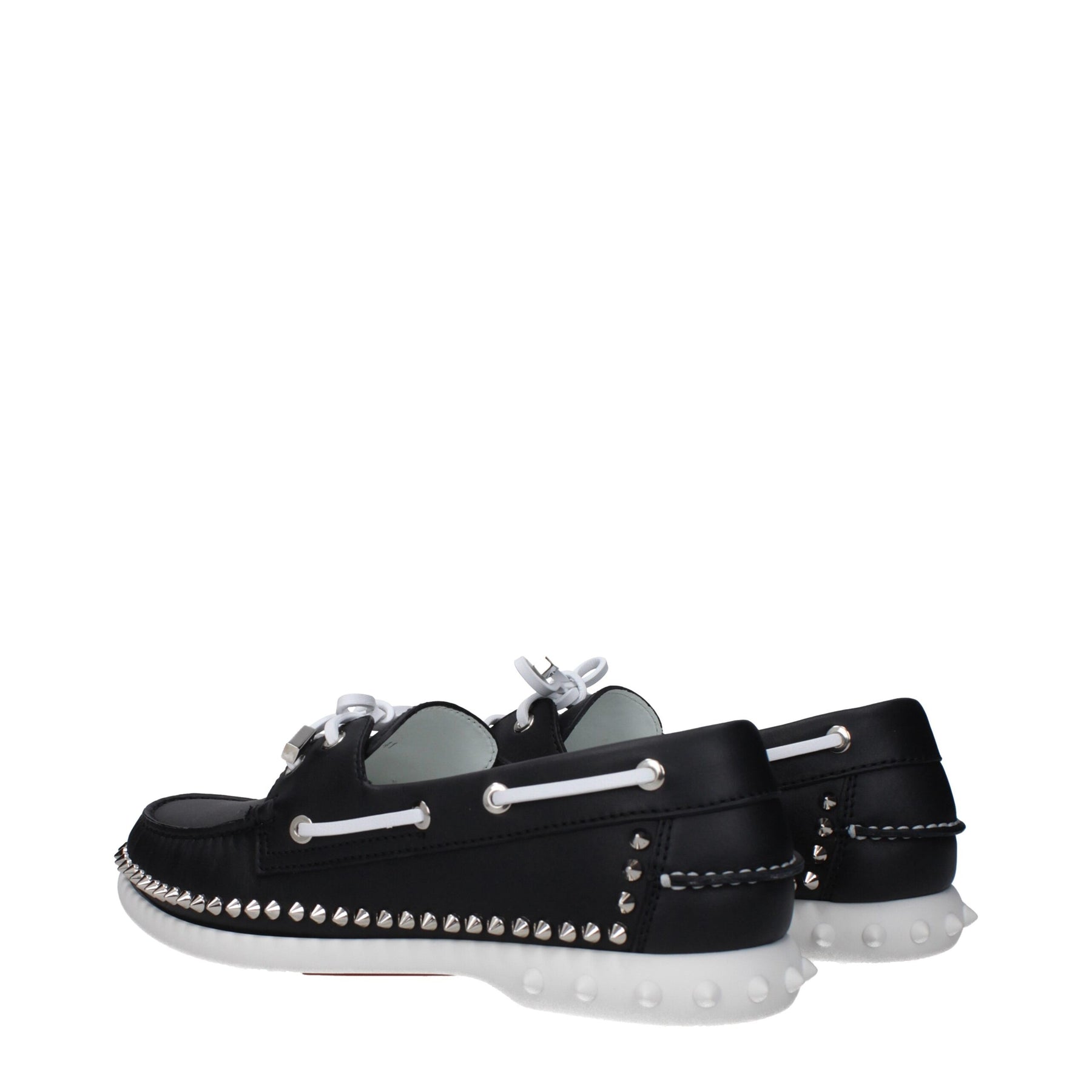 Christian Louboutin Black Leather Slip-On Loafers | Regal Royce