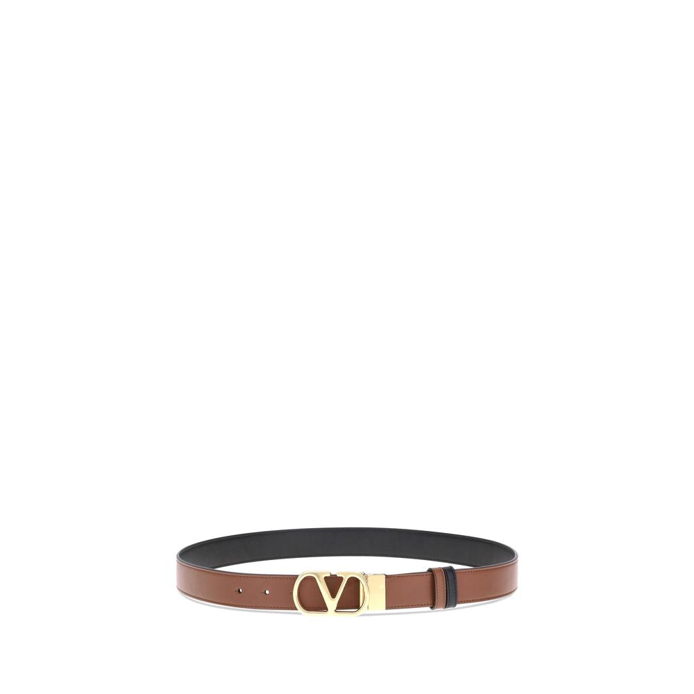 Valentino Garavani Brown Calf Leather Bos Taurus Regular Belt | Regal Royce