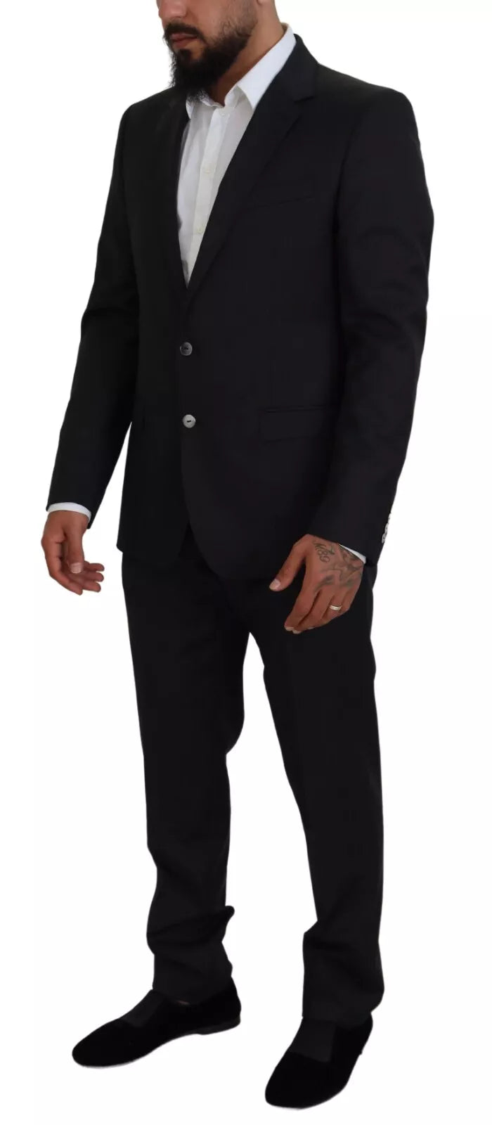 Dolce & Gabbana Melange Grey Wool 2 Piece MARTINI Suit | Regal Royce