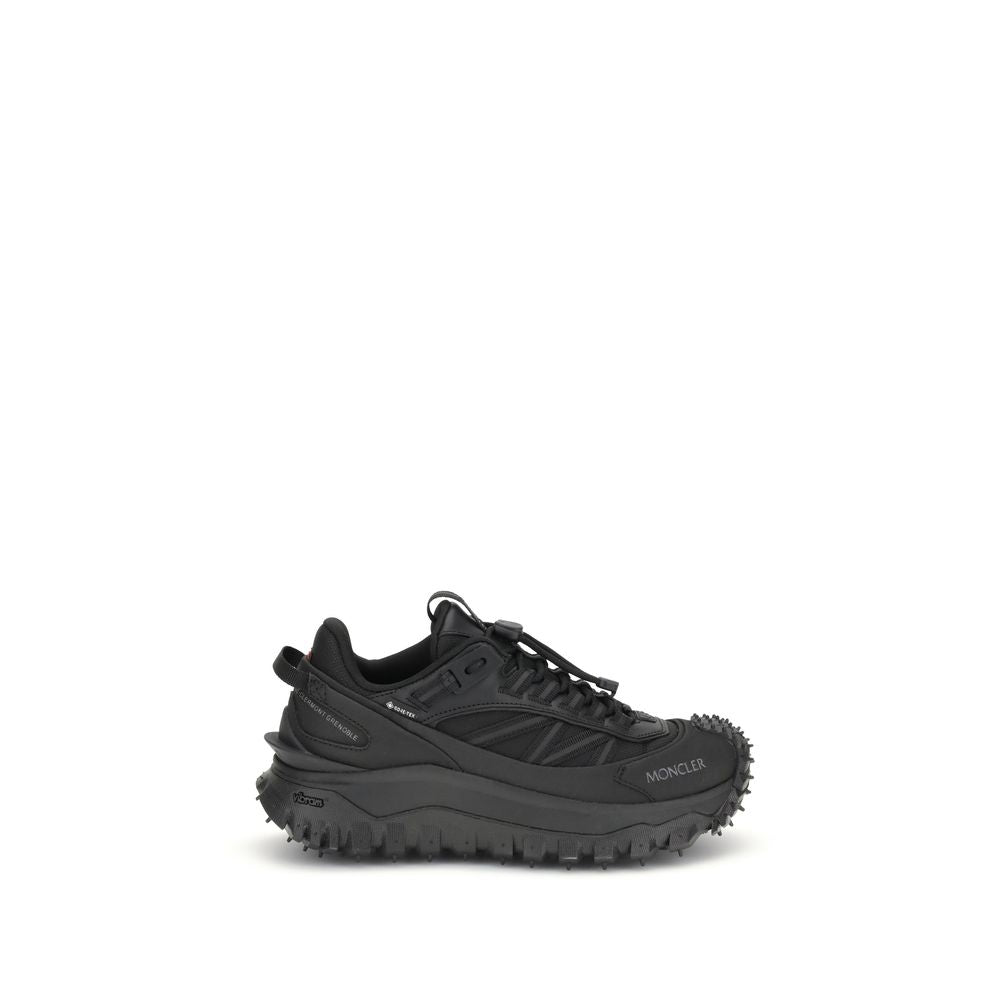 Moncler Black Calf Leather Bos Taurus Athletic Sneakers | Regal Royce