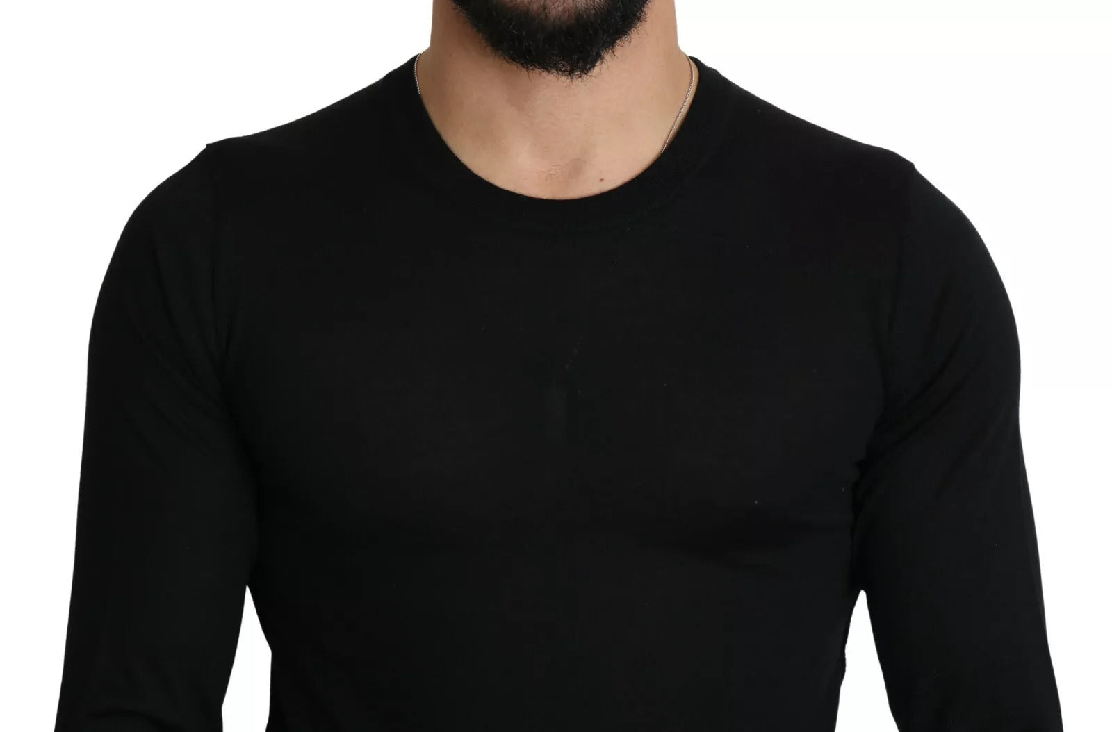 Dolce & Gabbana Black Cashmere Crewneck Pullover Sweater | Regal Royce