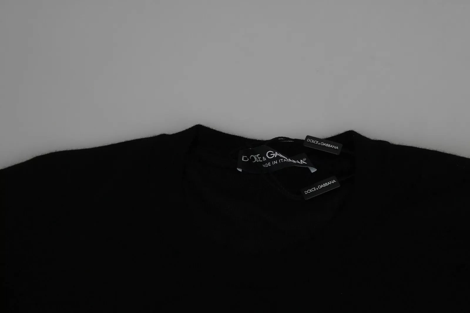 Dolce & Gabbana Black Cashmere Crewneck Pullover Sweater | Regal Royce