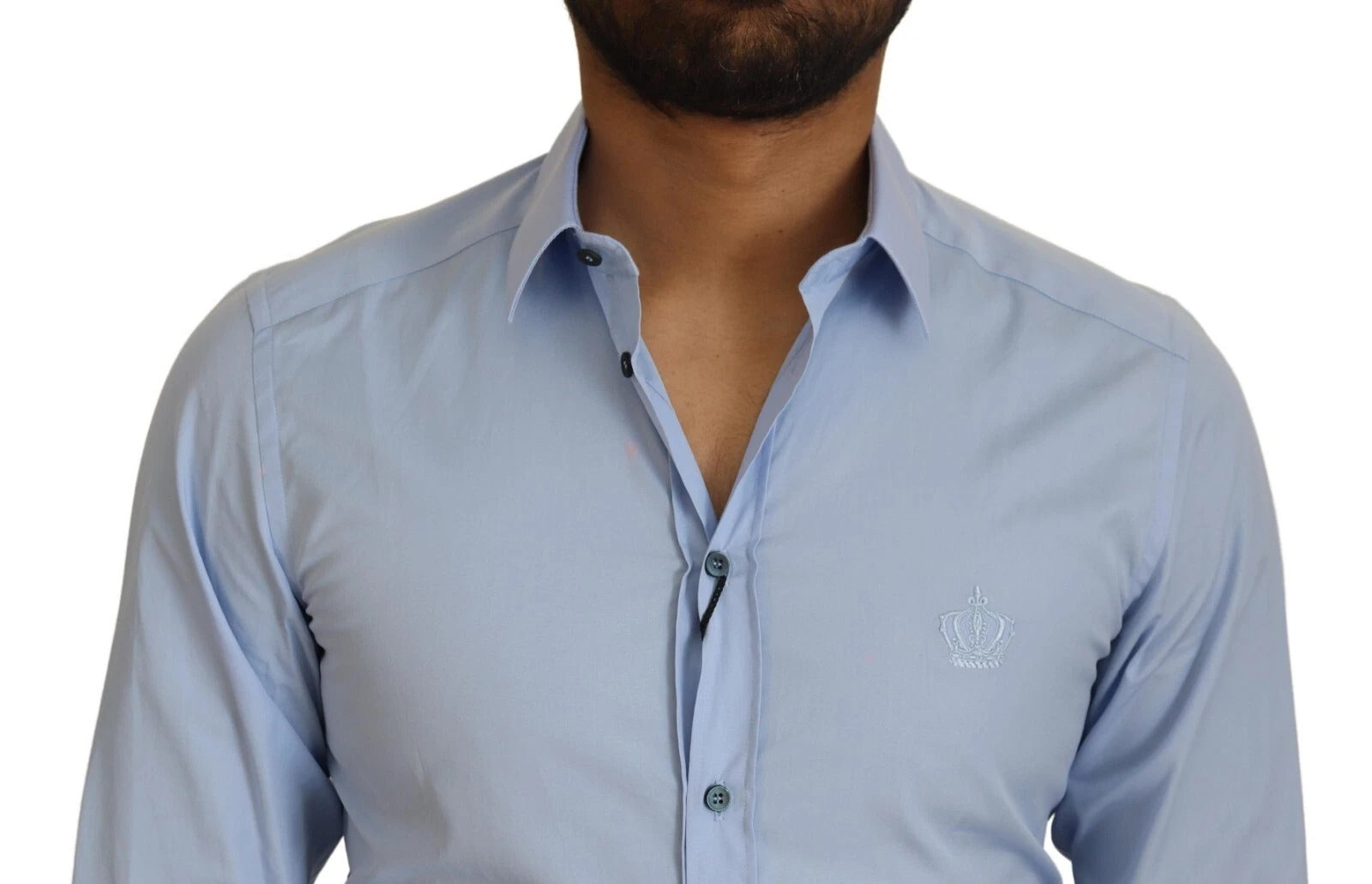 Dolce & Gabbana Light Blue Cotton Slim Fit Dress Shirt | Regal Royce