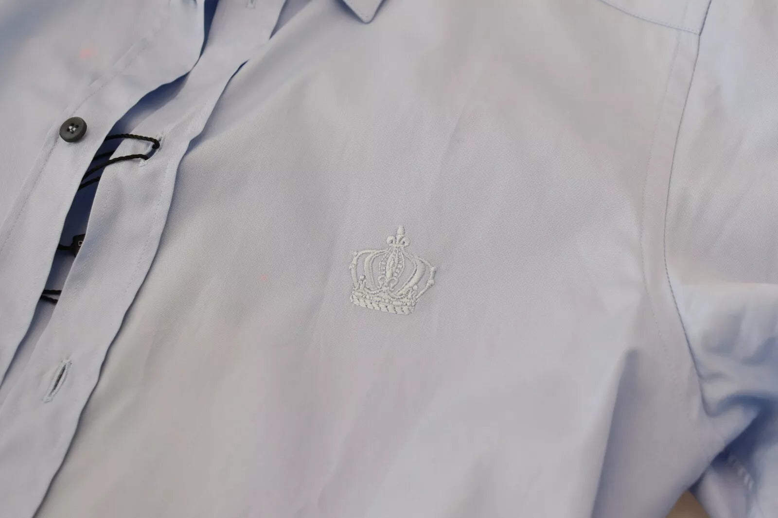 Dolce & Gabbana Light Blue Cotton Slim Fit Dress Shirt | Regal Royce