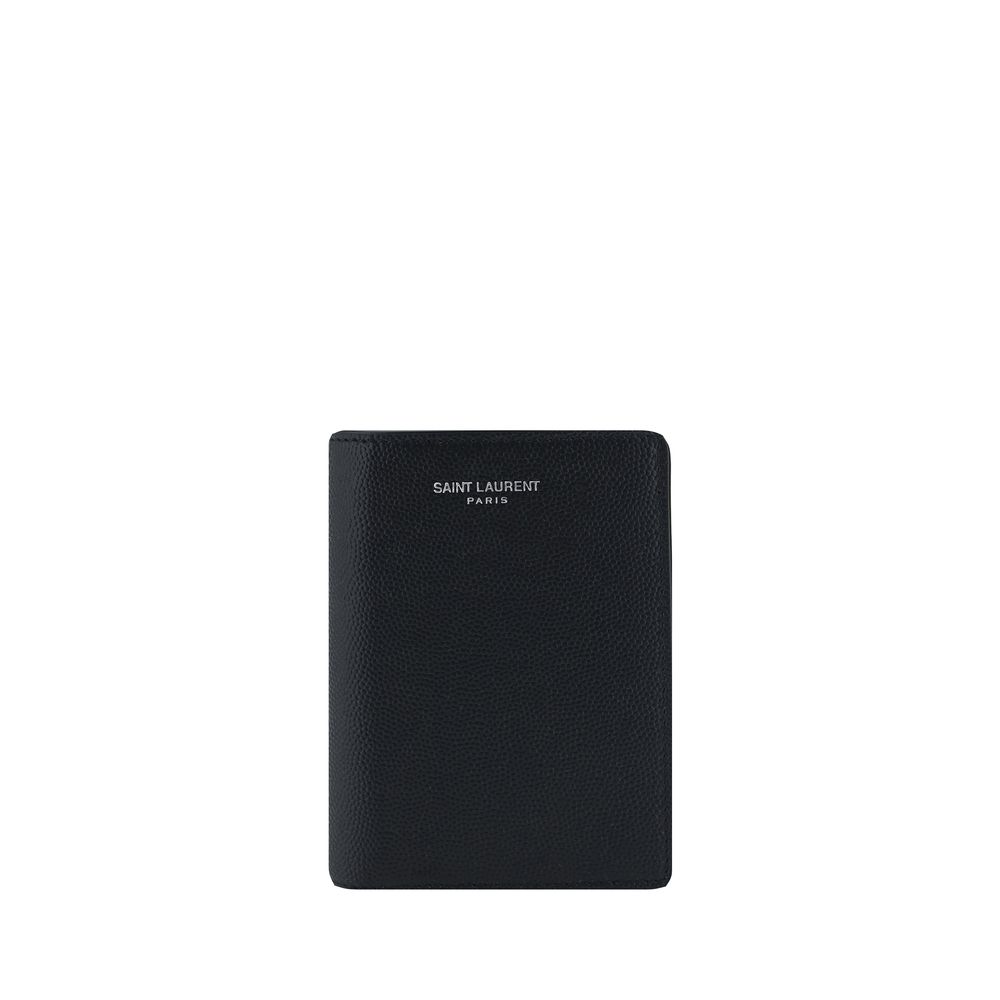 Saint Laurent Black Calf Leather Bos Taurus Wallet | Regal Royce