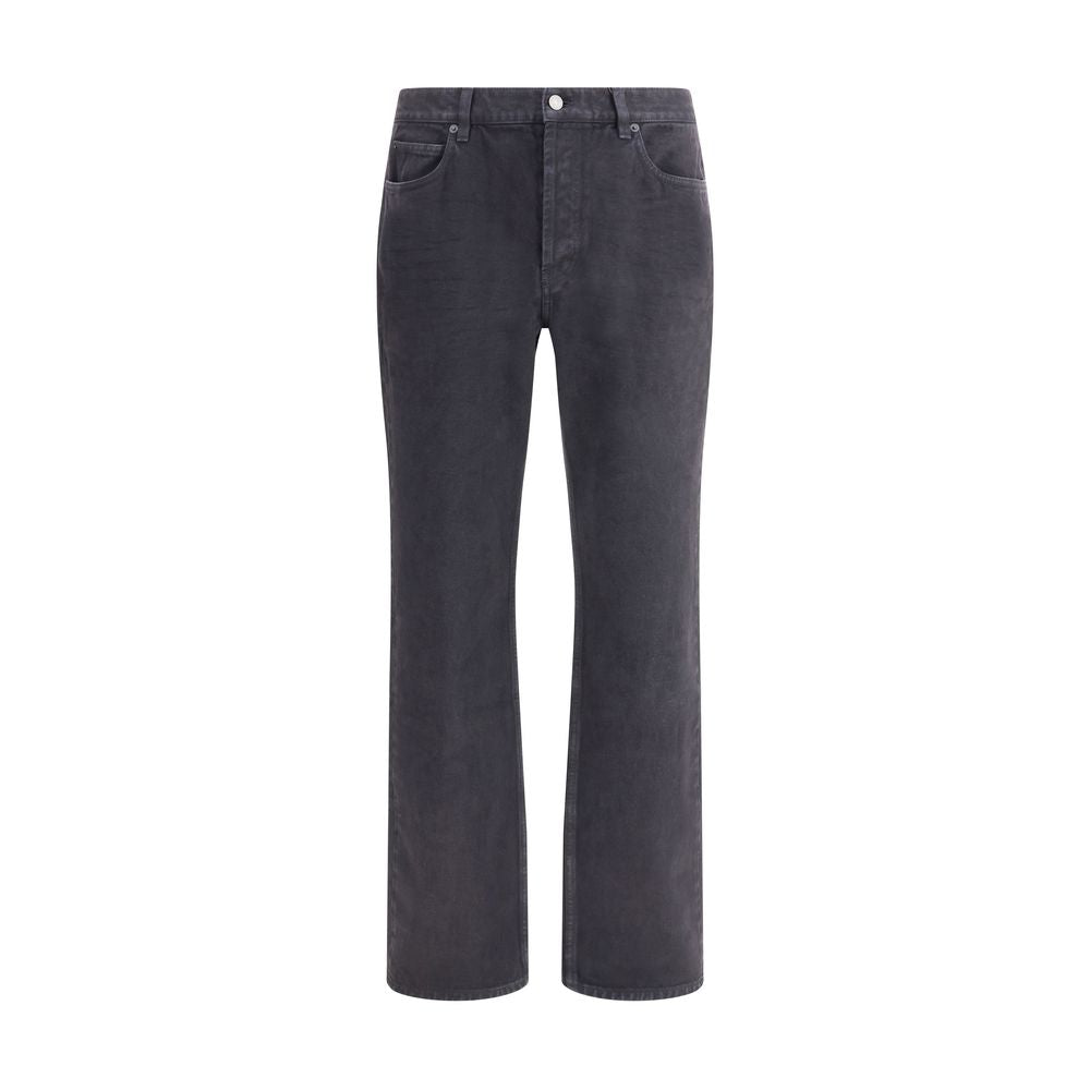 Saint Laurent Black Cotton Straight-Leg Jeans | Regal Royce