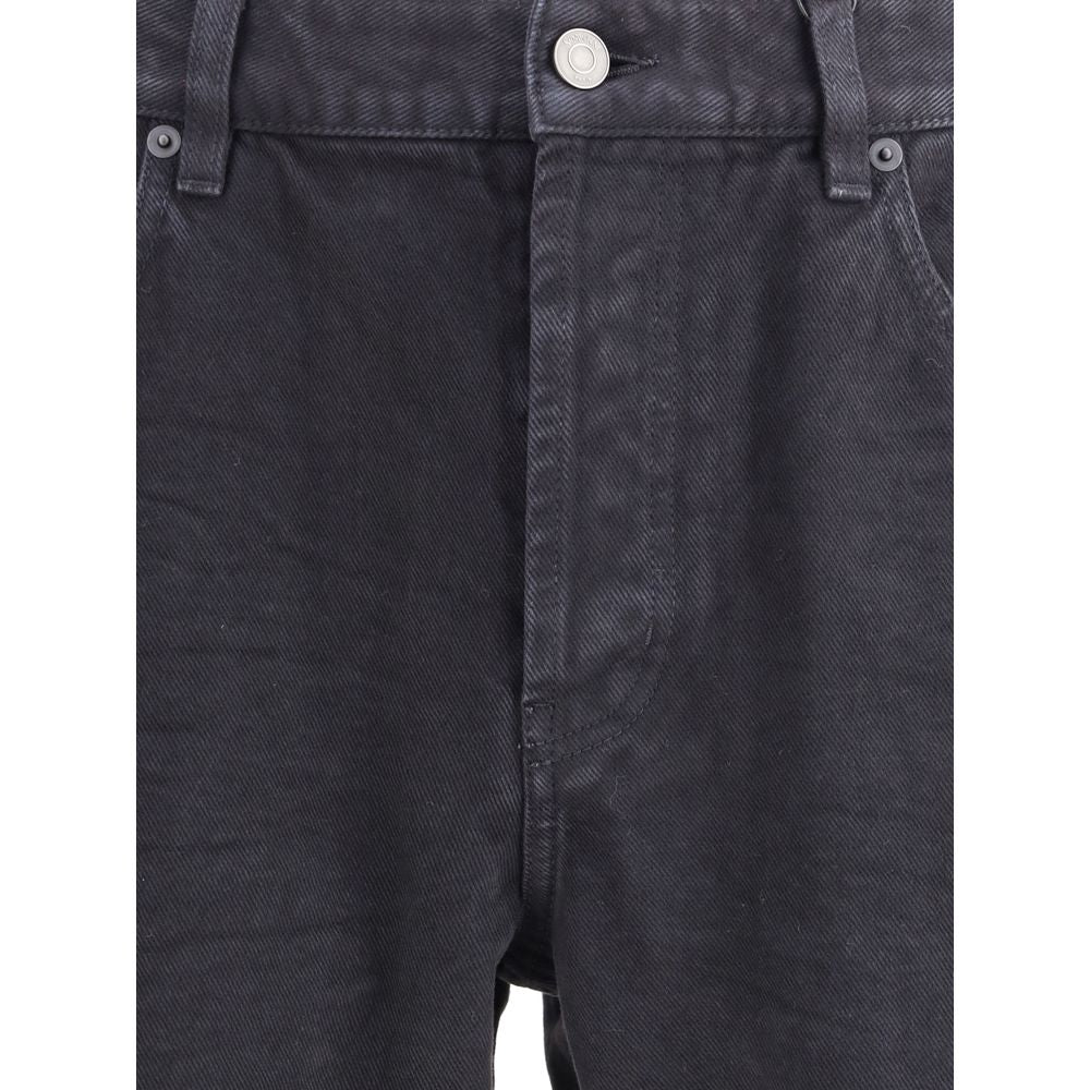Saint Laurent Black Cotton Straight-Leg Jeans | Regal Royce