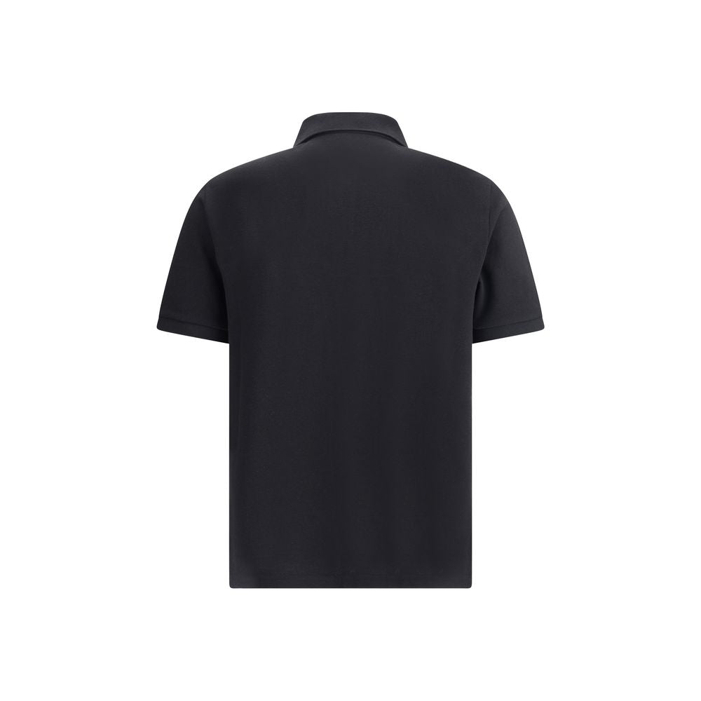 Saint Laurent Black Cotton Polo Shirt | Regal Royce