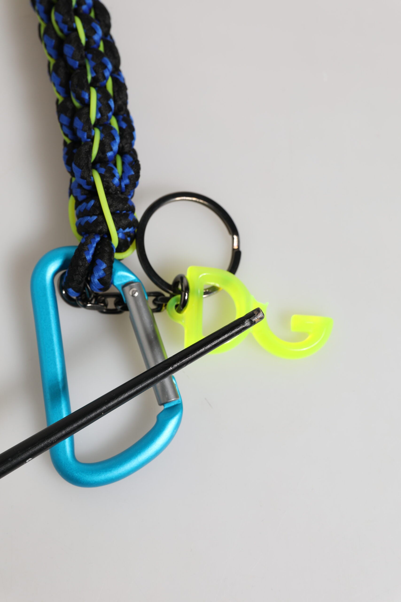 Dolce & Gabbana Multicolor Polyester Tape String DG Logo Keychain Keyring | Regal Royce
