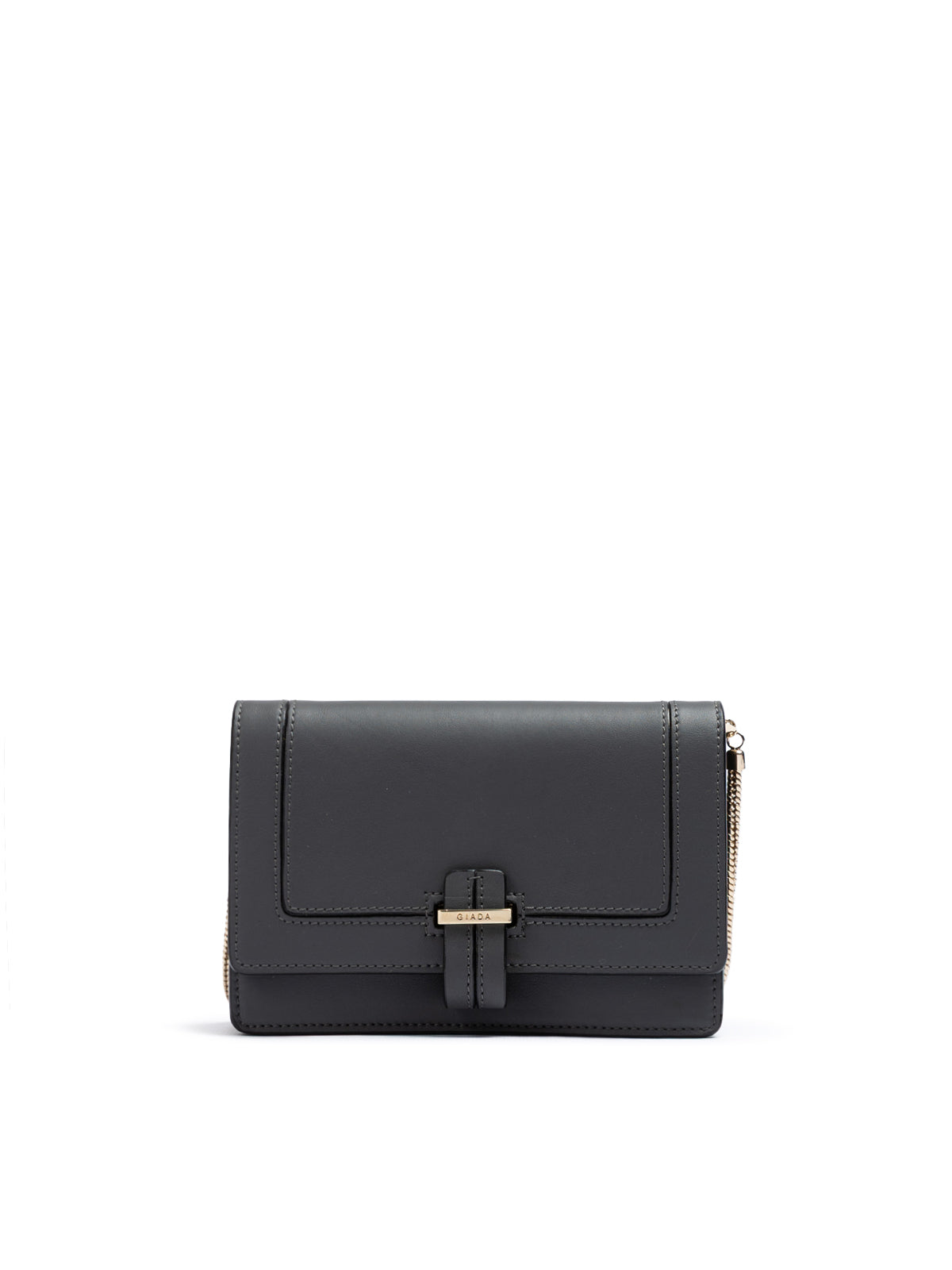 Giada Dark Grey Leather Clutch Bag | Regal Royce