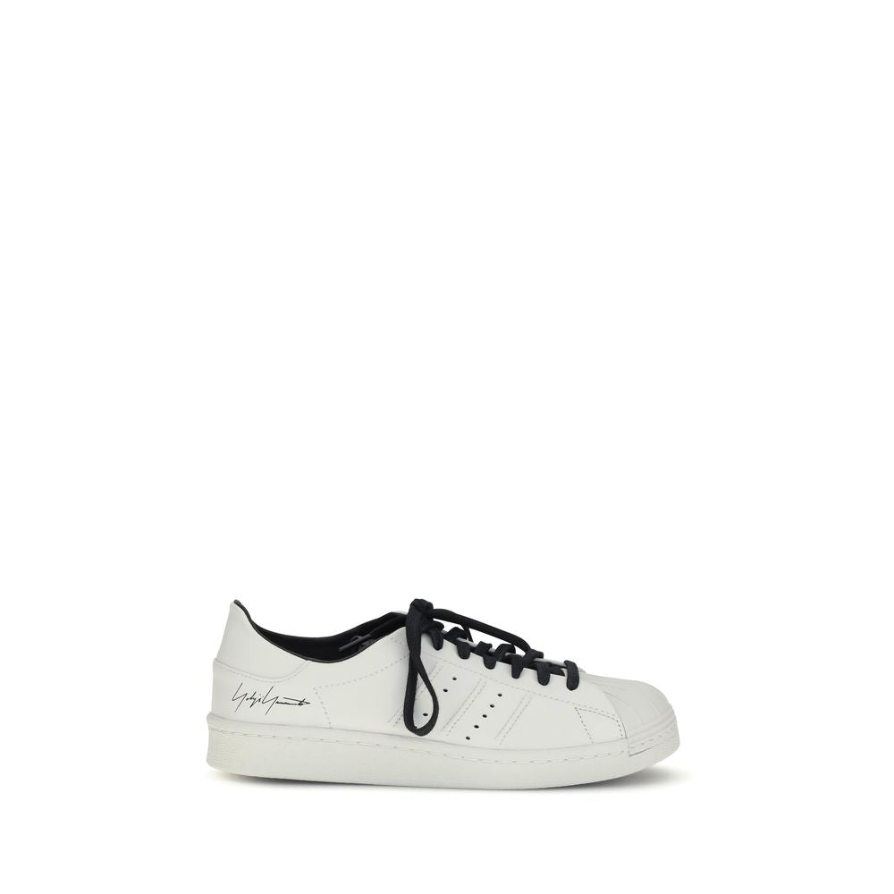 Y-3 White Calf Leather Bos Taurus Low Top Sneakers | Regal Royce