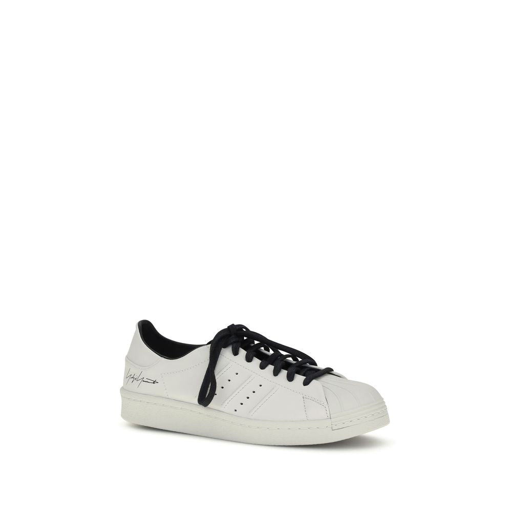 Y-3 White Calf Leather Bos Taurus Low Top Sneakers | Regal Royce