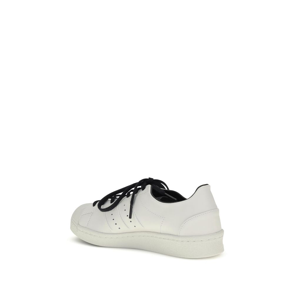 Y-3 White Calf Leather Bos Taurus Low Top Sneakers | Regal Royce