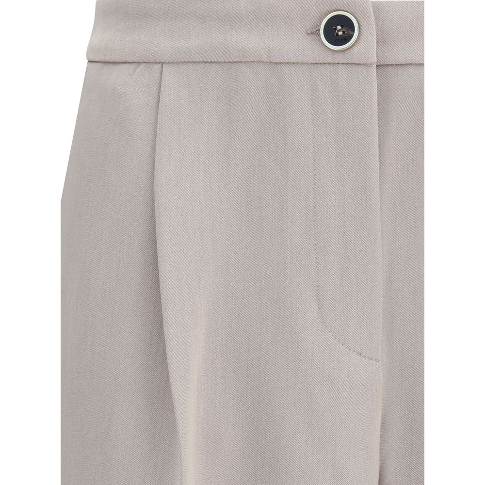 Cruna Beige Polyester Casual Pants | Regal Royce