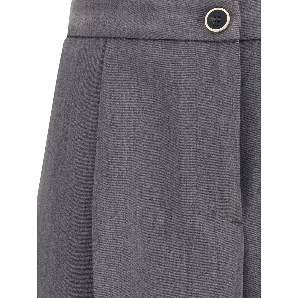 Cruna Gray Polyester Casual Pants | Regal Royce