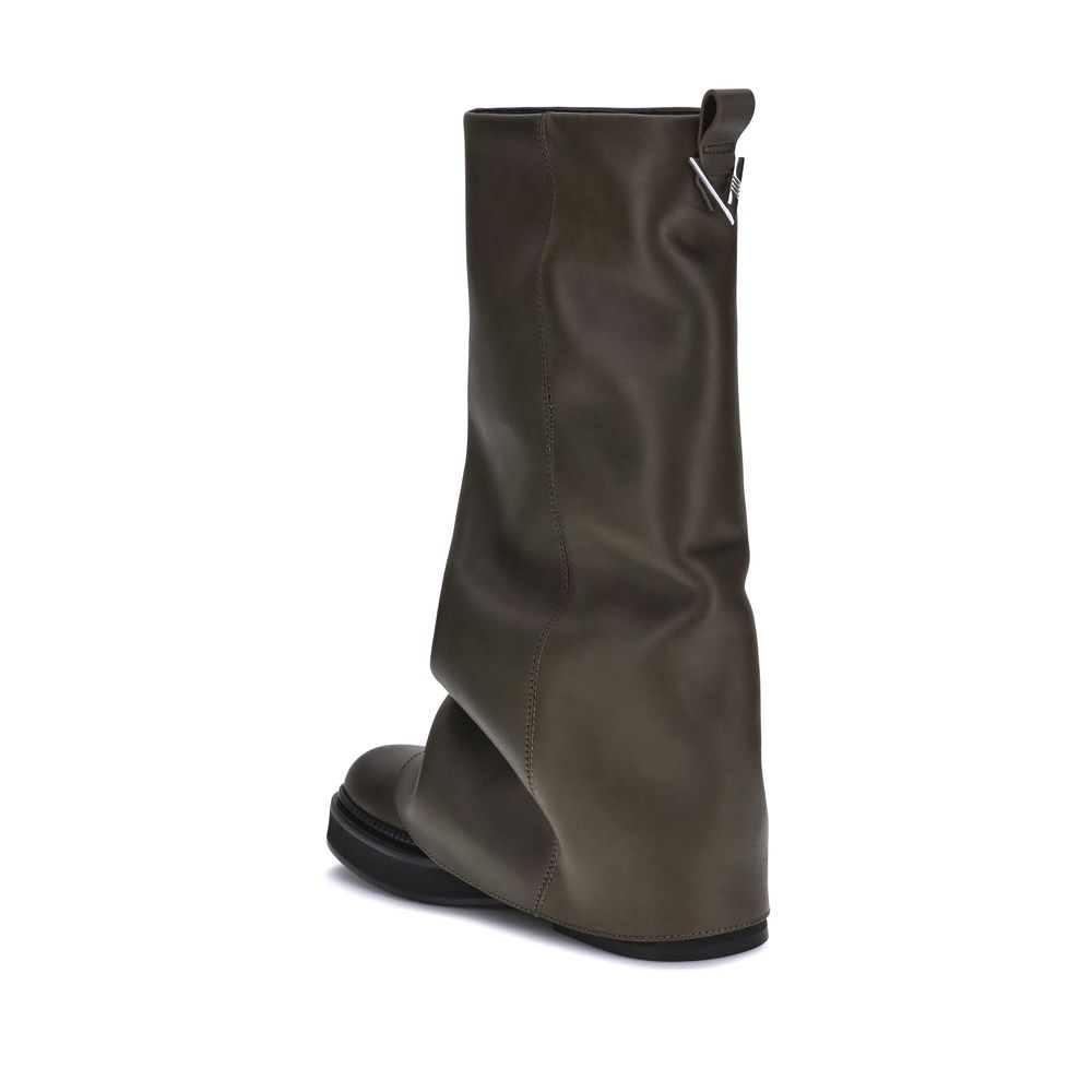 The Attico Brown Calf Leather Bos Taurus Ankle Boots | Regal Royce