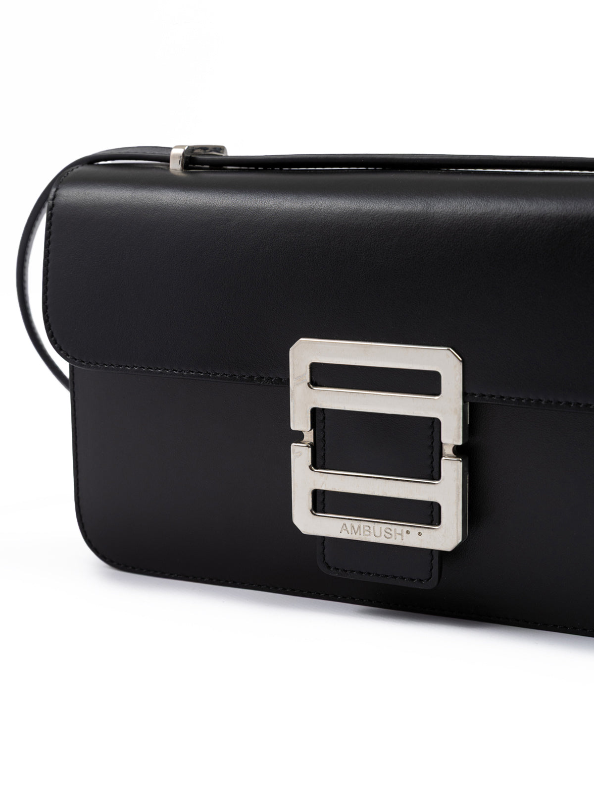 Ambush Black Leather Crossbody Bag | Regal Royce