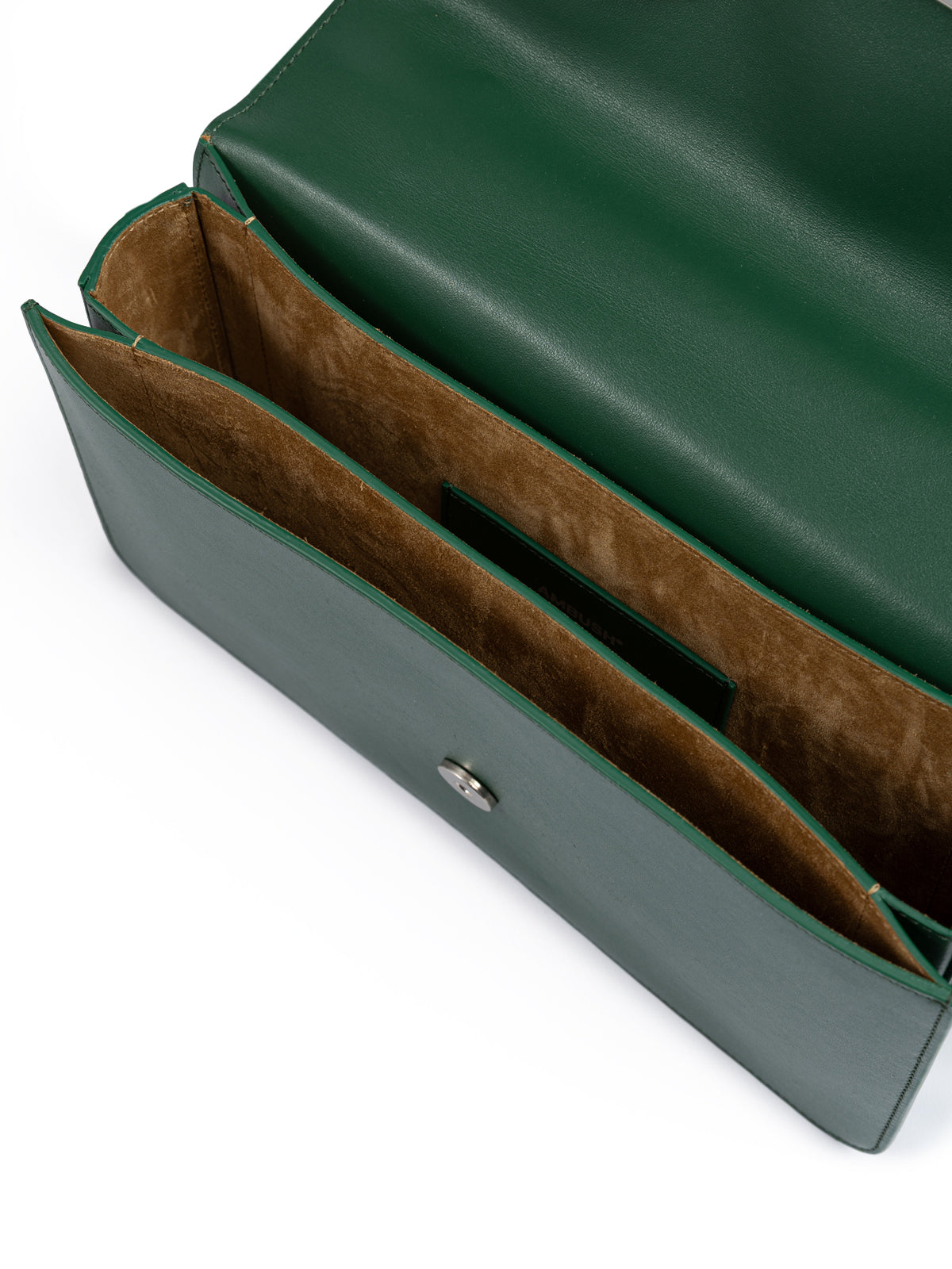 Ambush Green Leather Crossbody Bag | Regal Royce