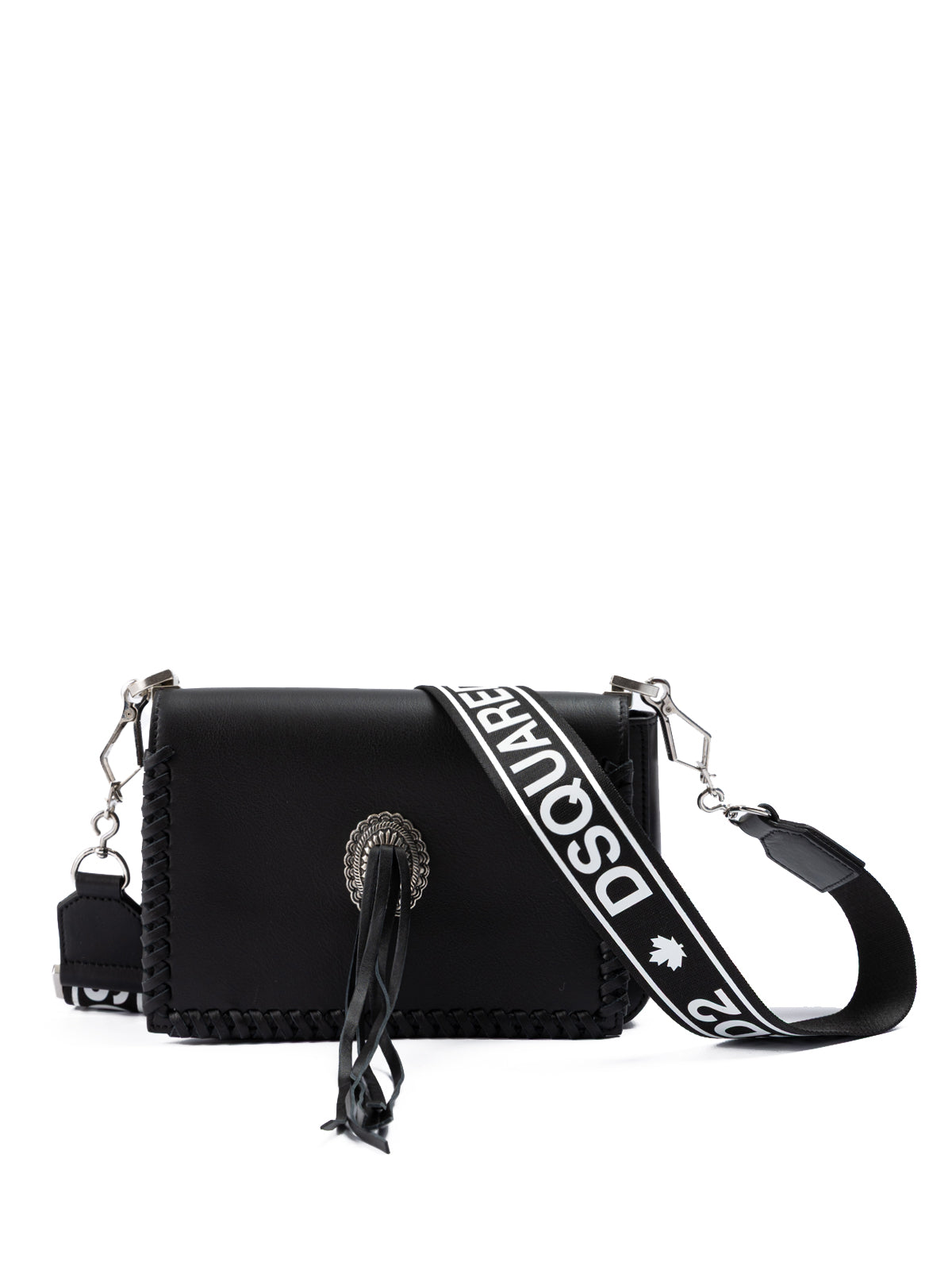Dsquared² Black Leather Crossbody Bag | Regal Royce