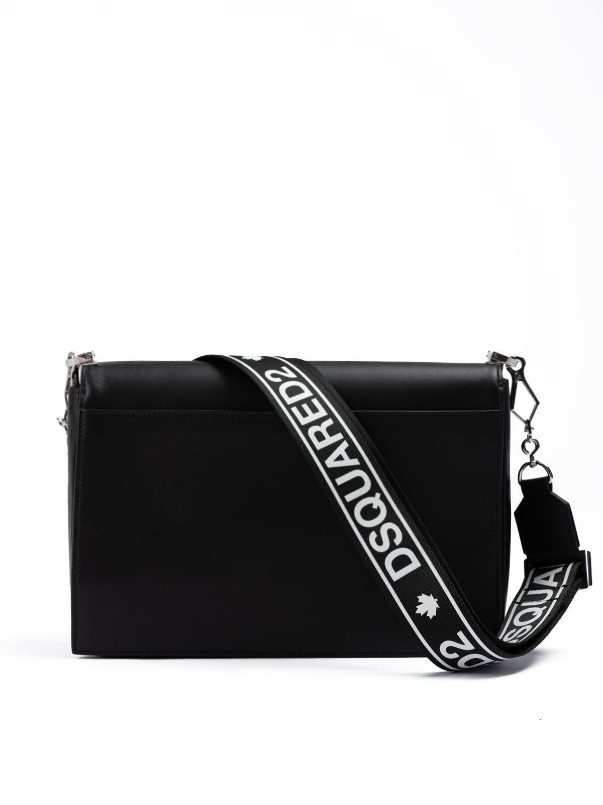 Dsquared² Black Leather Messenger Bag | Regal Royce