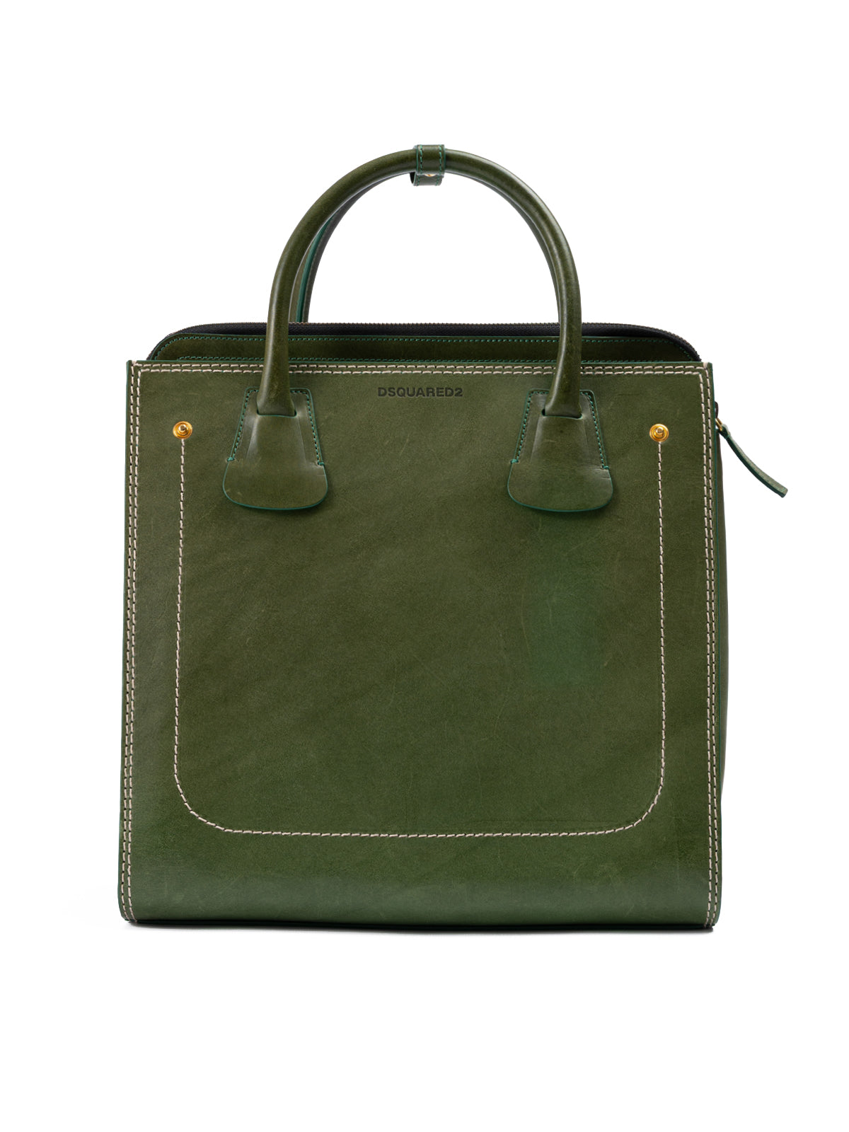 Dsquared² Green Leather Tote Bag | Regal Royce