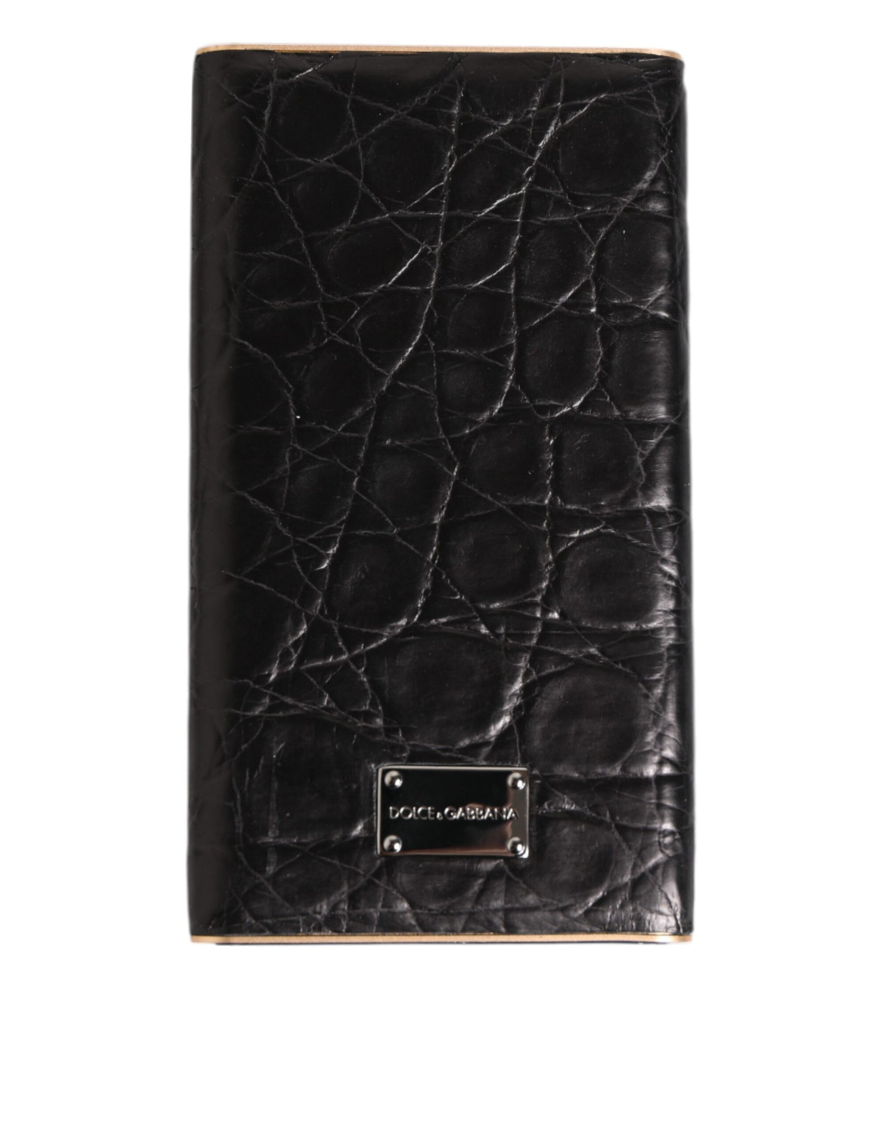 Dolce & Gabbana Black Exoctic Leather Embossed 3000mAh Power Bank Charger USB | Regal Royce