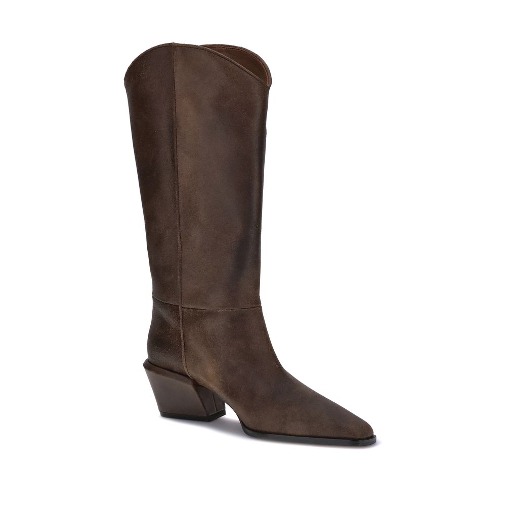 Paris Texas Brown Leather Boots | Regal Royce