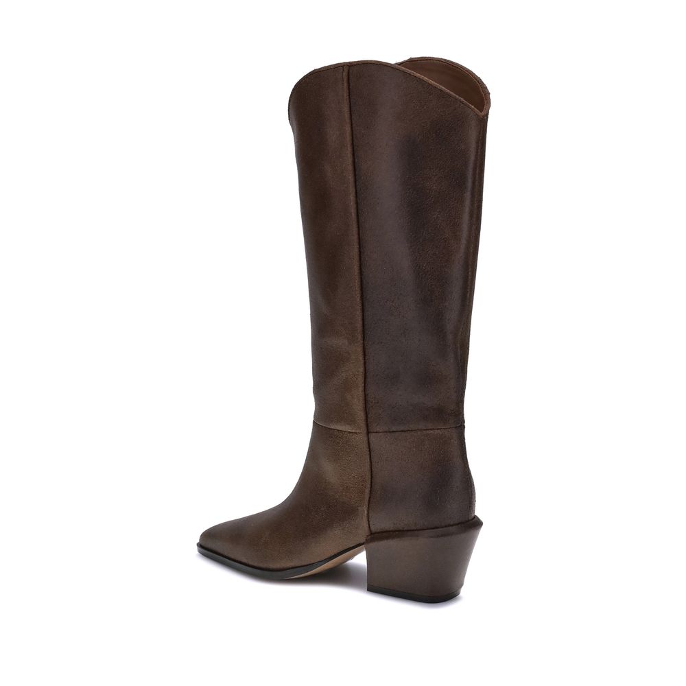 Paris Texas Brown Leather Boots | Regal Royce