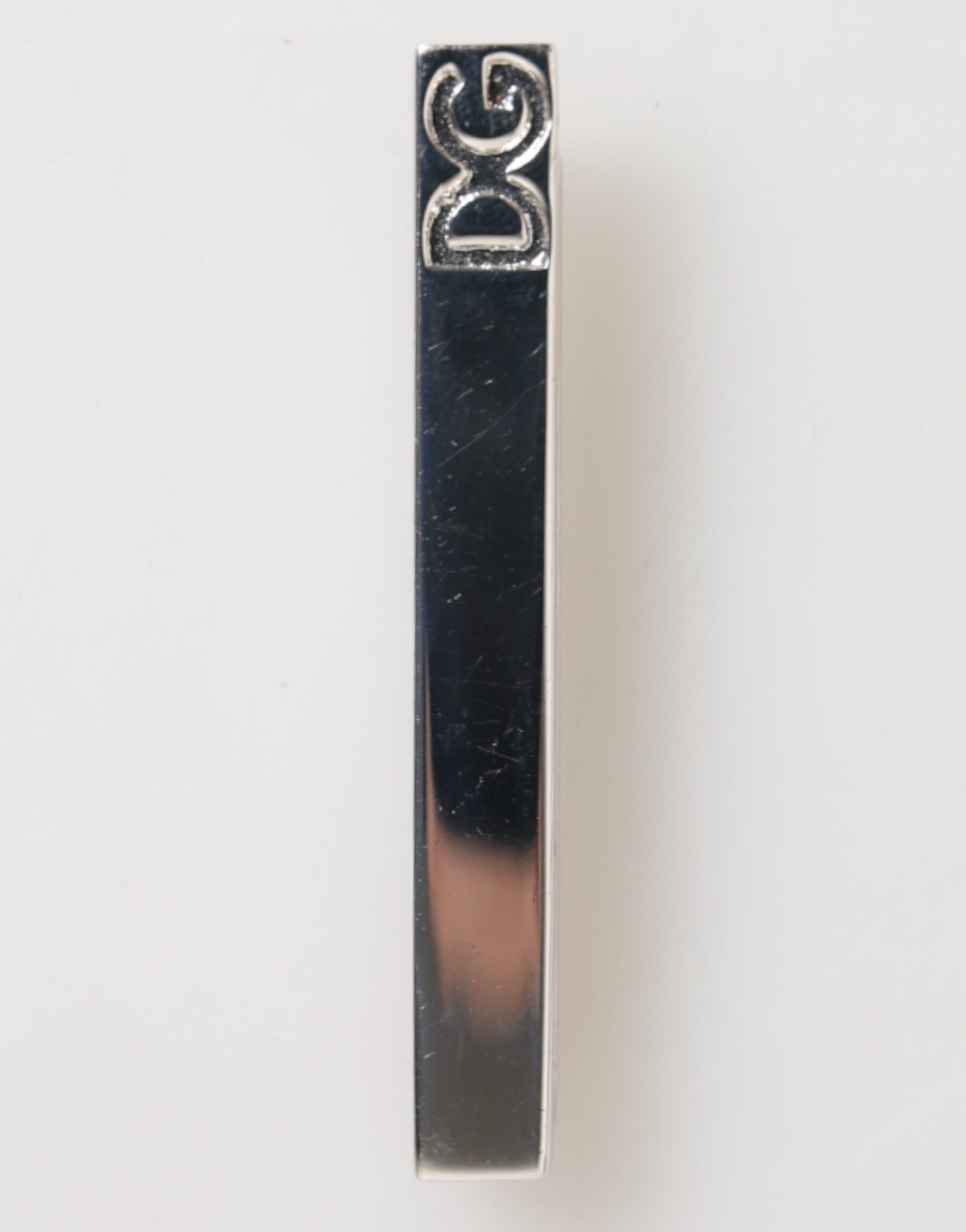 Dolce & Gabbana Silver Tone Brass Logo Branded Men Accessory Tie Clip Bar | Regal Royce