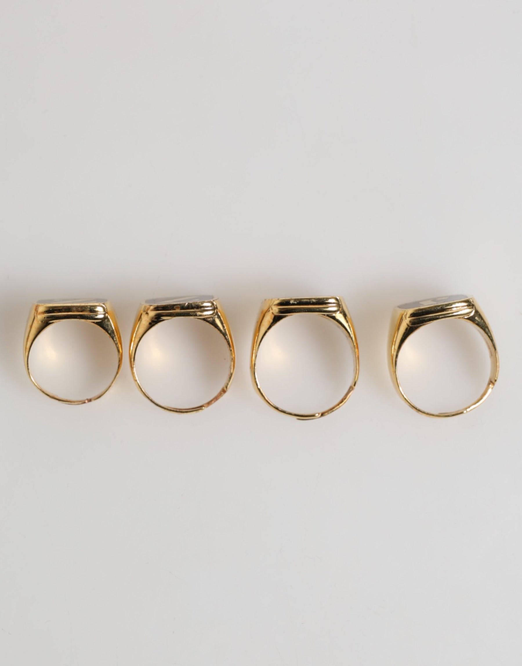 Dolce & Gabbana Gold Tone Brass JAZZ Letter Set 4 Pieces Adjustable Ring | Regal Royce