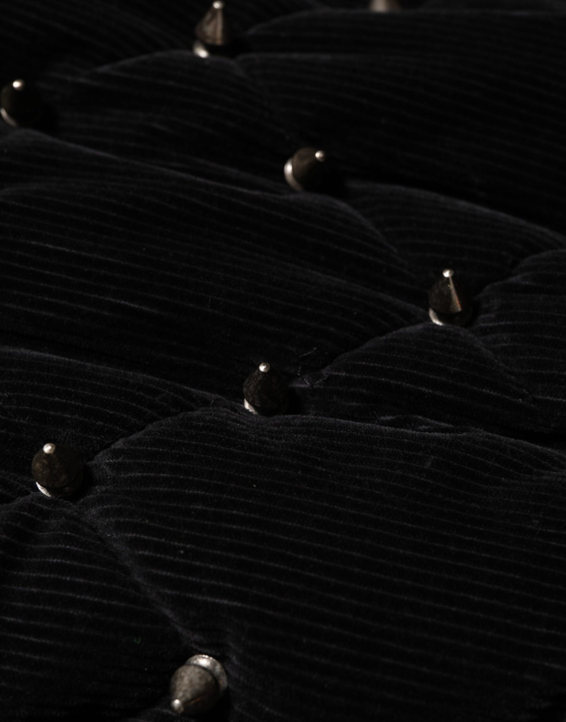 Dolce & Gabbana Black Cotton Quilted Studded Sleeve Hoodie Jacket | Regal Royce