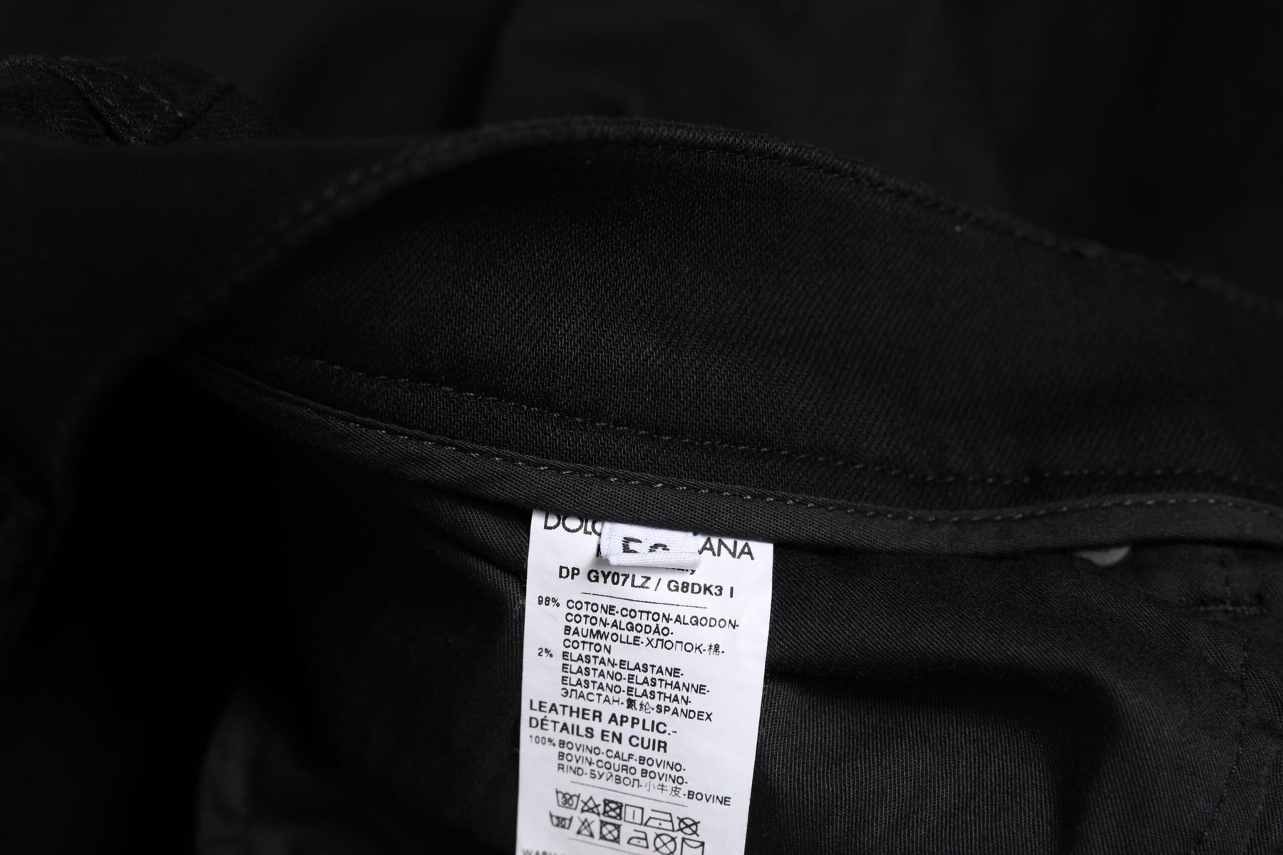 Dolce & Gabbana Black Cotton Skinny Jeans Men Trouser Pants | Regal Royce