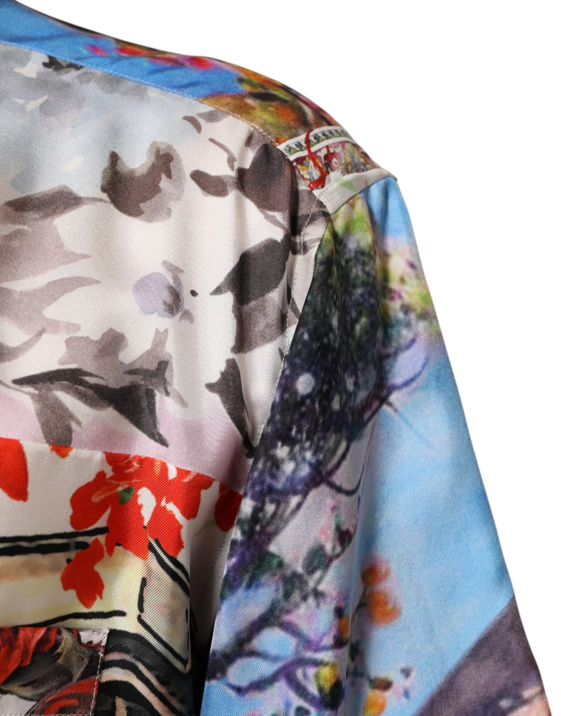 Dolce & Gabbana Multicolor Printed Casual Short Sleeve Shirt | Regal Royce