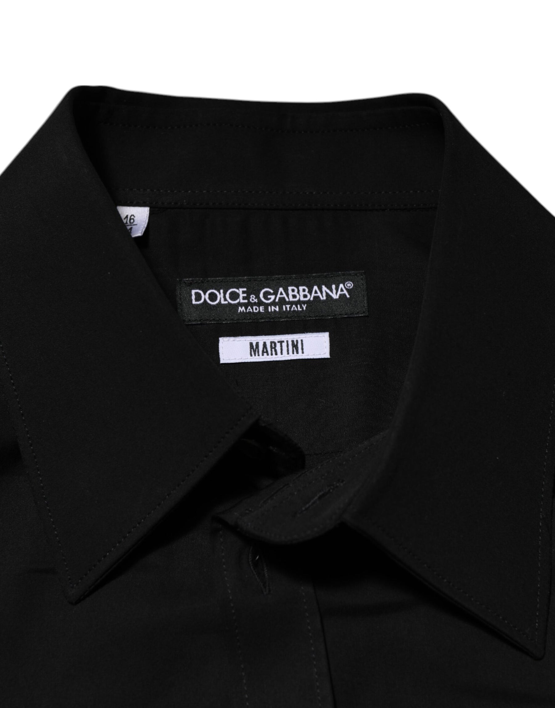 Dolce & Gabbana Black Viscose Long Sleeve Formal Dress Shirt | Regal Royce