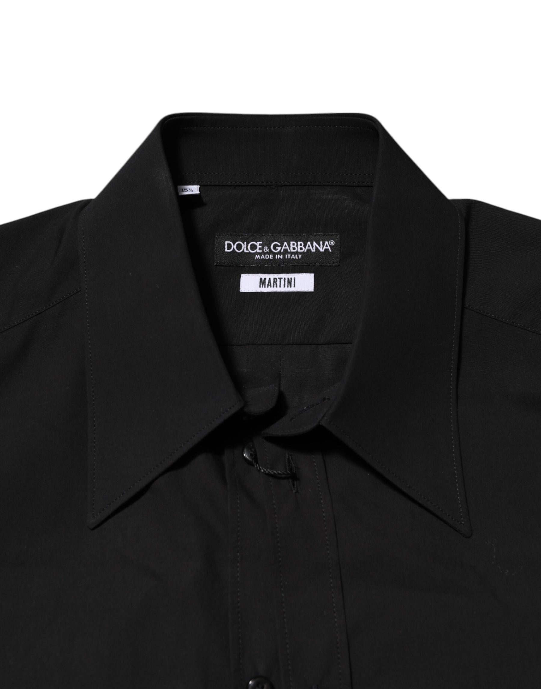 Dolce & Gabbana Black MARTINI Slim Fit Dress Formal Men Shirt | Regal Royce