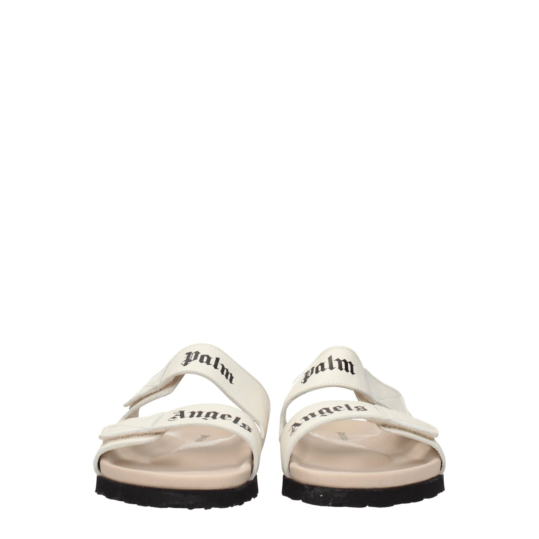 Palm Angels Beige Leather Slippers | Regal Royce