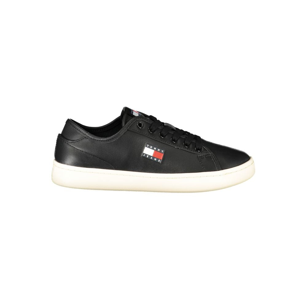 Tommy Hilfiger Black Polyurethane Women Sneaker | Regal Royce