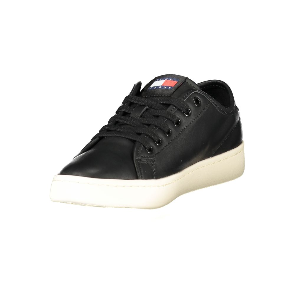 Tommy Hilfiger Black Polyurethane Women Sneaker | Regal Royce