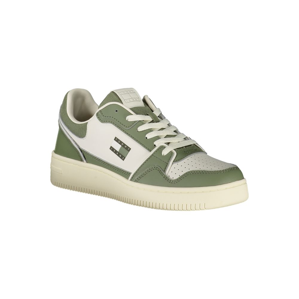 Tommy Hilfiger Green Leather Men Sneaker | Regal Royce