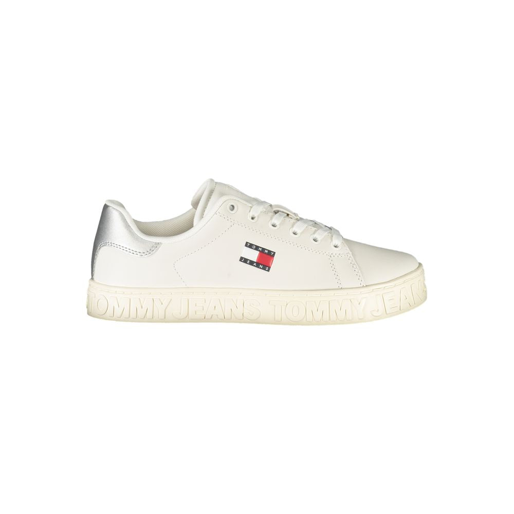 Tommy Hilfiger Bianco Polyurethane Women Sneaker | Regal Royce