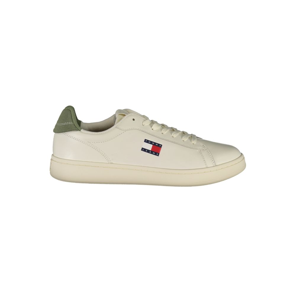 Tommy Hilfiger White Leather Men Sneaker | Regal Royce