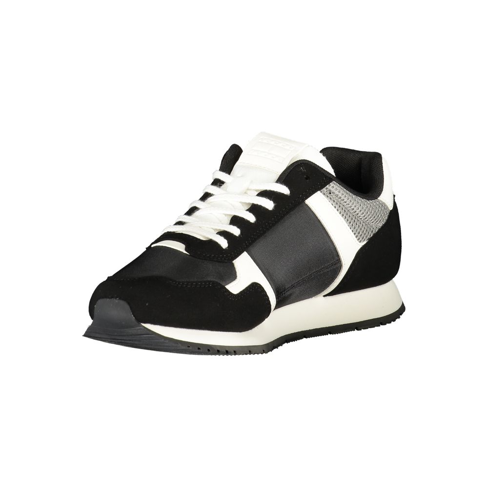 Tommy Hilfiger Black Polyurethane Men Sneaker | Regal Royce