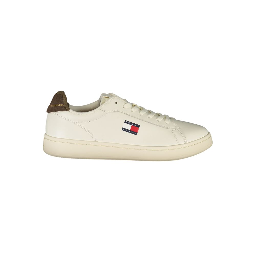 Tommy Hilfiger White Leather Men Sneaker | Regal Royce