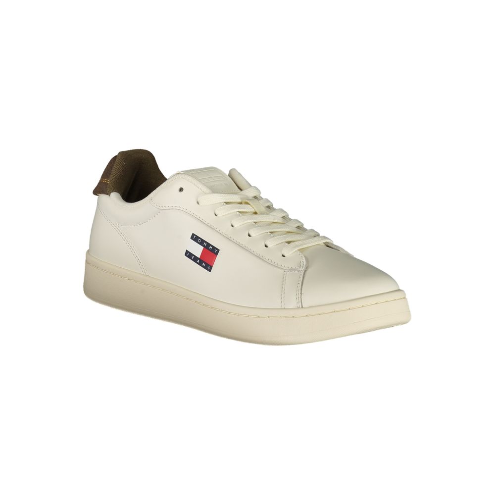 Tommy Hilfiger White Leather Men Sneaker