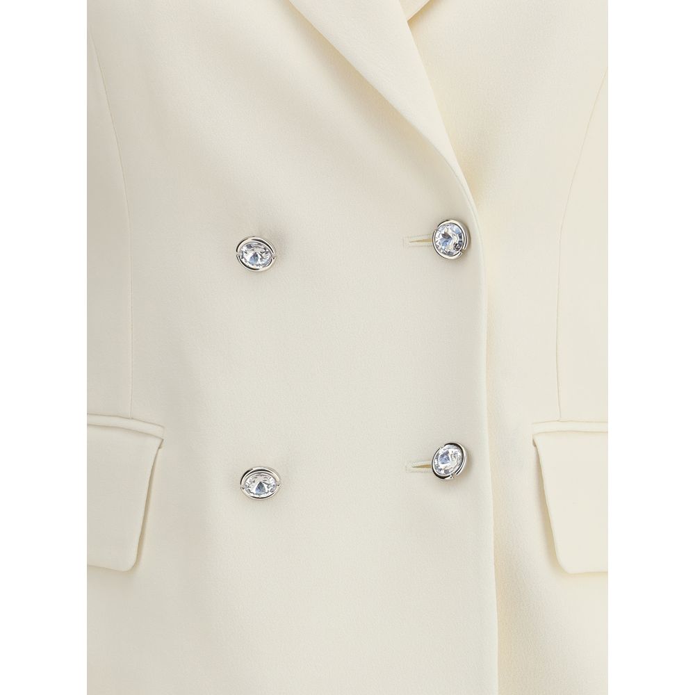 Alessandra Rich Cream Fleece Wool Blazer | Regal Royce